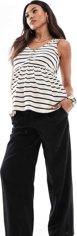 Vero Moda Maternity Byxor Linnemix Med Vida - Svart
