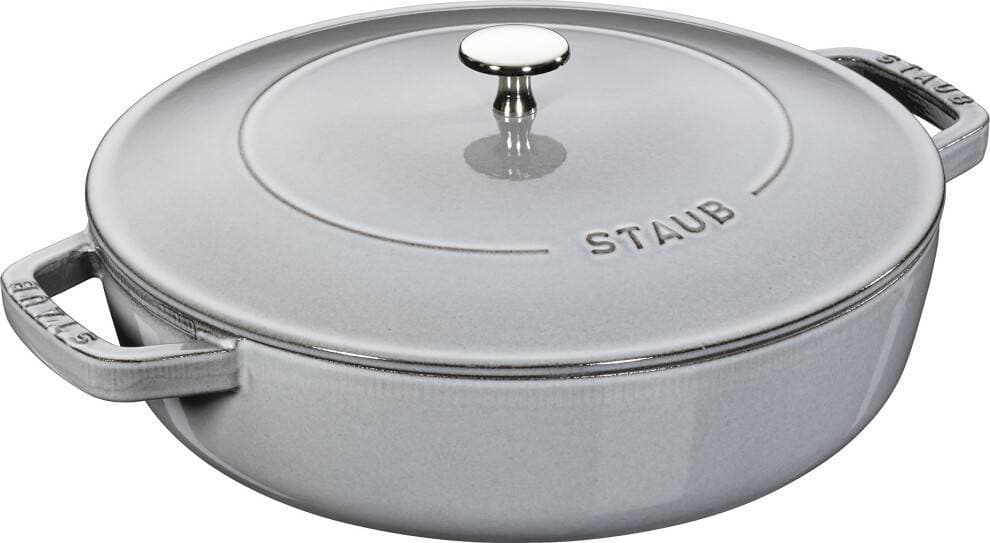 Staub Gryta 24 cm Grafitgrå Gjutjärn med lock 24 cm