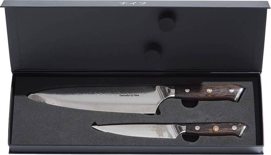 Hâws Wengè Kockkniv 32 cm Allkniv 24 cm Silver Svart Knivset