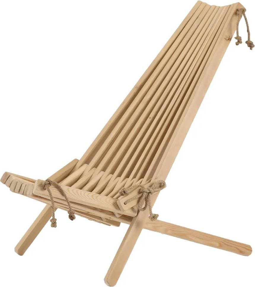 Ecofurn EcoChair Lärk Natur Vilstol Beige Utefåtölj