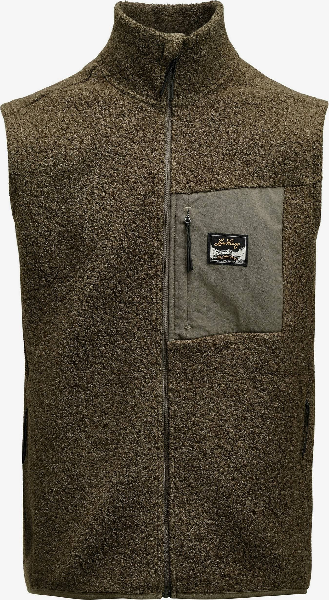 Lundhags Flok Wool Ms Pile Vest Forest Green