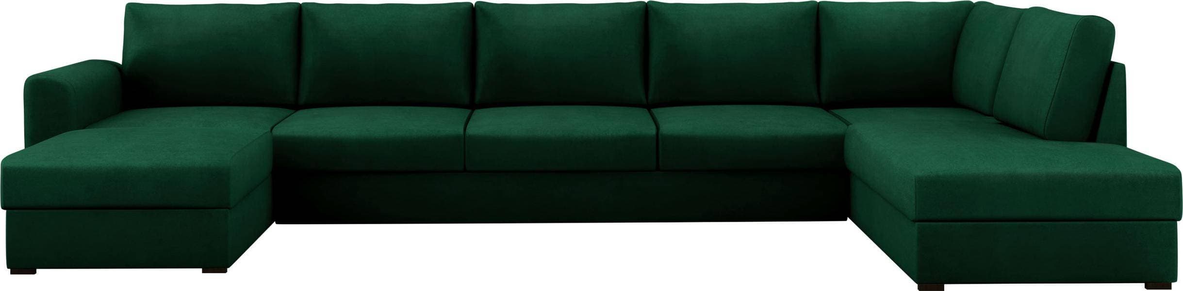 Mirjan24 Taberk Bäddsoffa Divan Schäslong 5-Sits Grön Soffa