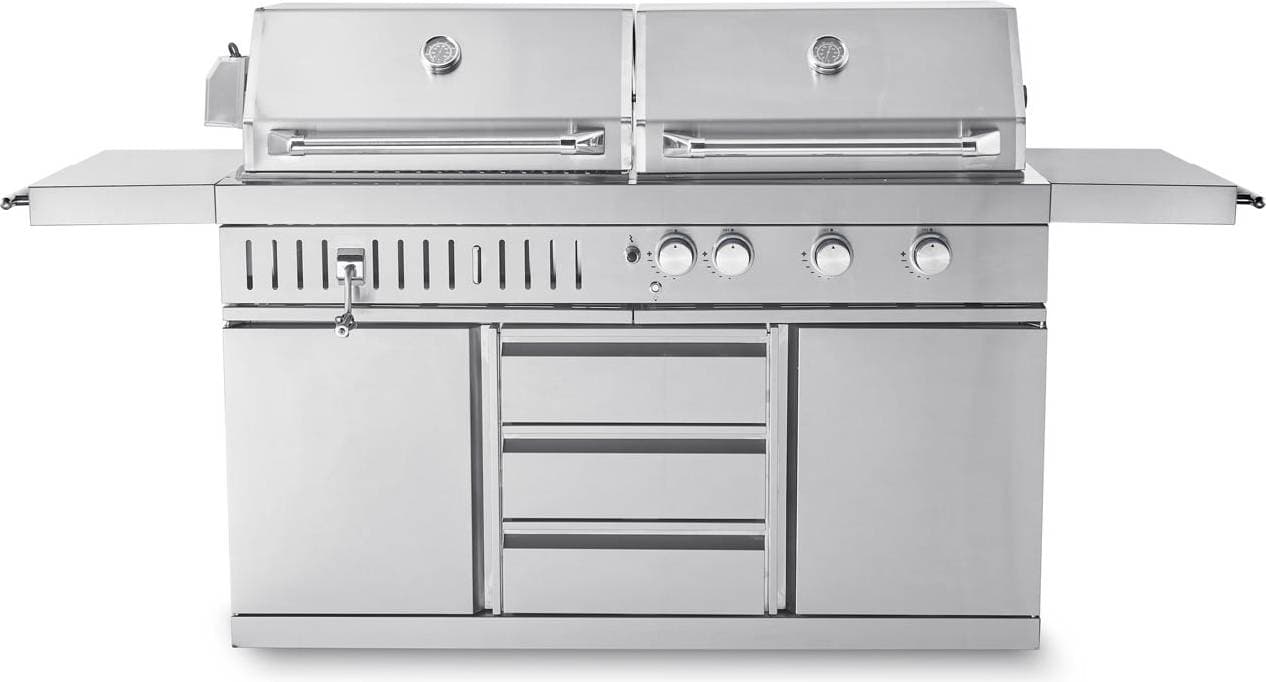 MyOutdoorKitchen Stainless Collection Fristående Gasol Och Kolgrill
