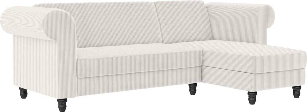 Loft24 Felix II 241x154x83 cm Kräm Divan Vit Svart Soffa