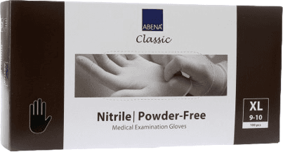 Abena Powder Free Disposable Gloves 100-pack - Black