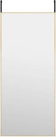 vidaXL Dörrspegel Guld 40x100 cm Glas Aluminium Väggspegel 40x100cm