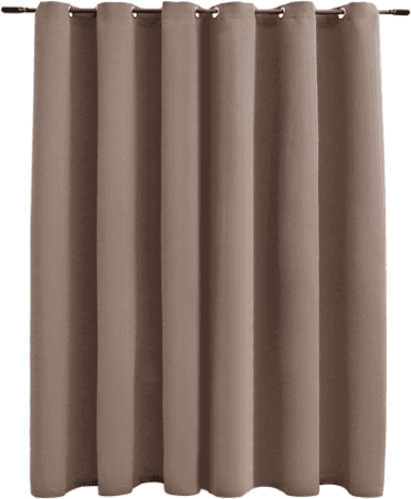 vidaXL Mörkläggningsgardin Med Metallringar Taupe 290x245 Cm 245x290cm