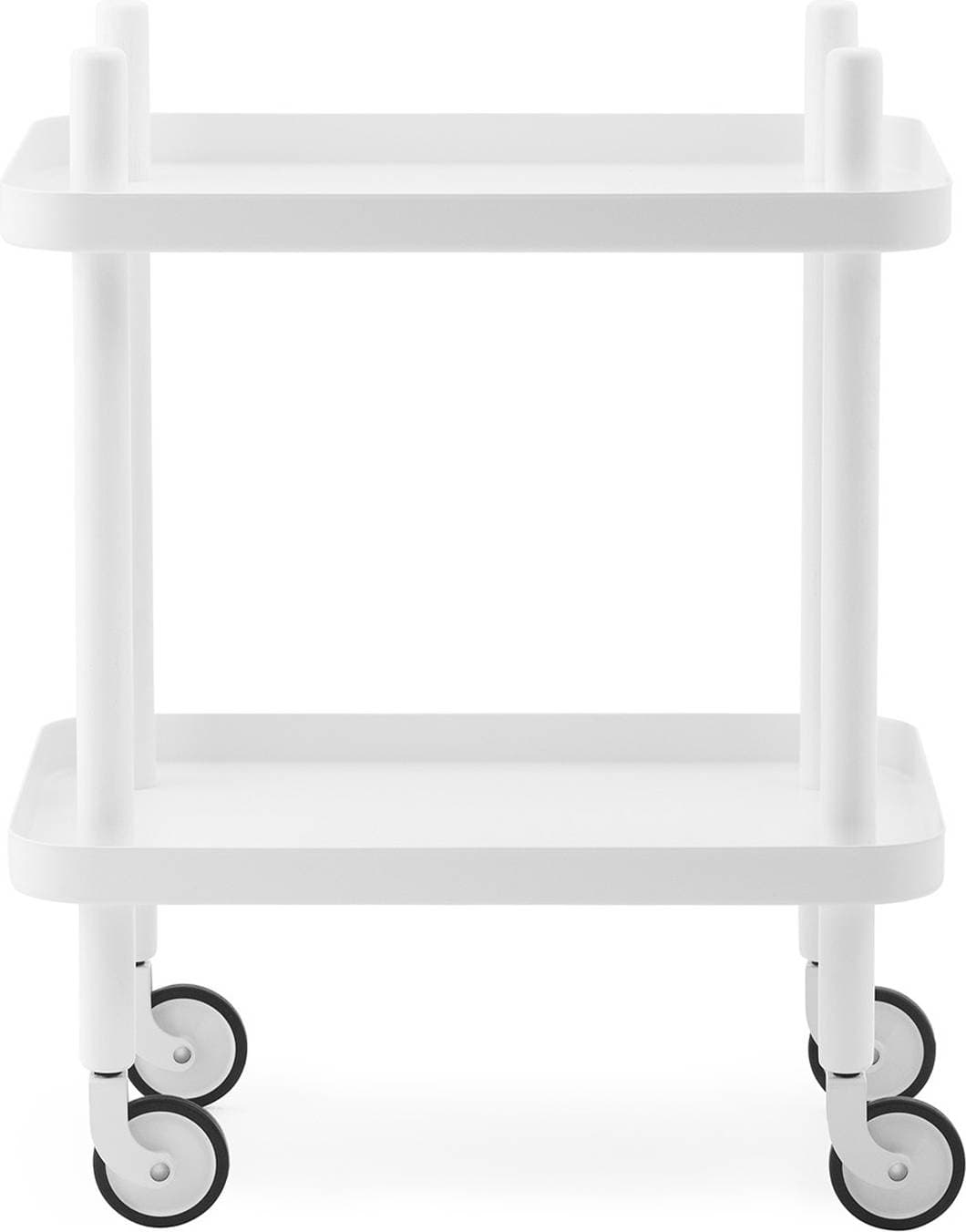 Normann Copenhagen Block Table White Sidobord Simon Legald Rullbord 35x50cm