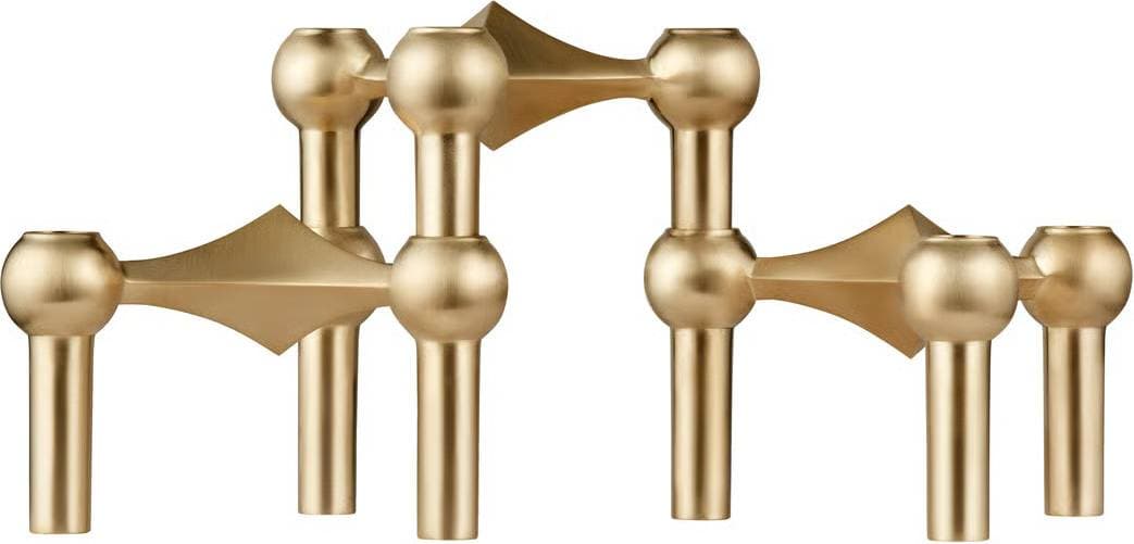 STOFF Nagel Brushed Brass 3 Delar 10.2 x 6.9 cm Ljusstake 6.9cm 3st