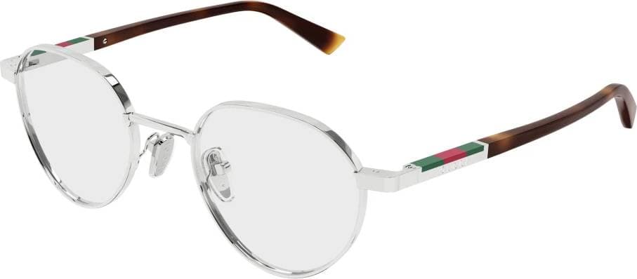Gucci GG1963O 003 Optiska Bågar Metall Silver Transparent Rund