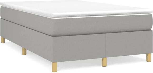 vidaXL Boxspring Ljusgrå 120x200 cm Tyg Sängram 120 x 200cm