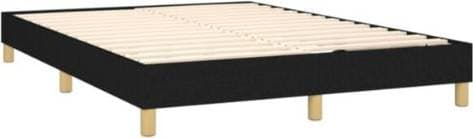 vidaXL Boxspring Svart 140x200 cm Tyg Sängram 140x200cm