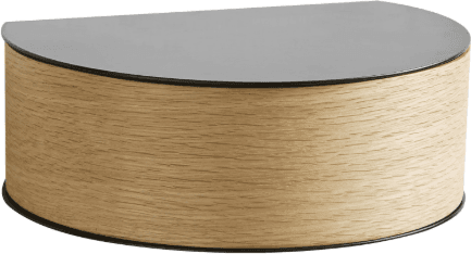 Woud Wallie Vägglåda Ek Svart 10 x 22.5 x 30 cm Vägghylla 30cm