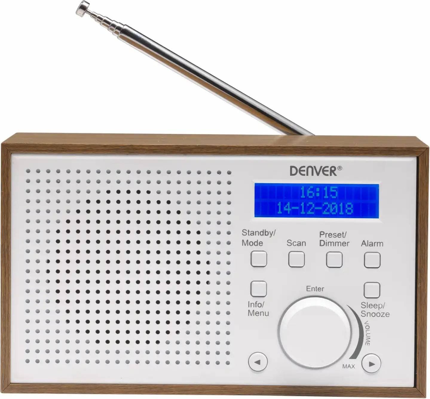 Denver FM DAB 46W Radio Trä Vit