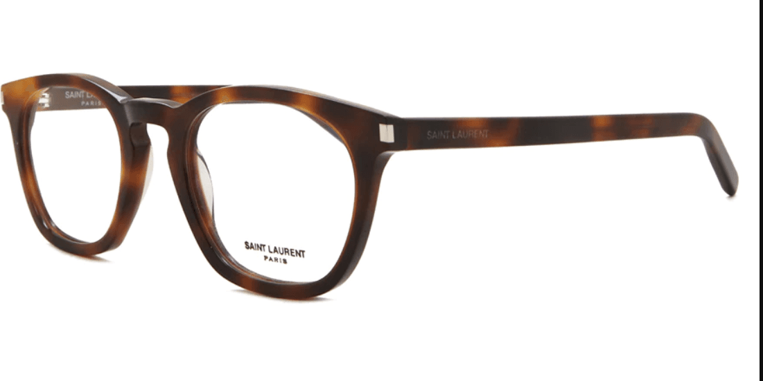 Saint Laurent SL 28 OPT 002 50 Sköldpaddemönstradeshell Glasögon Endast Båge