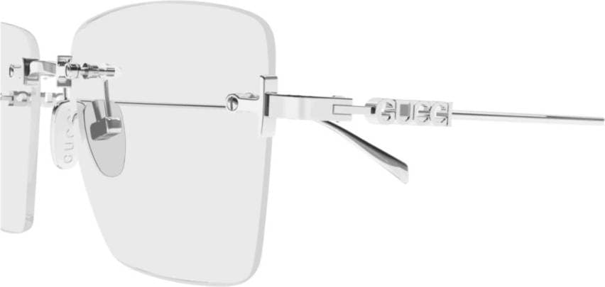 Gucci GG1938O 002 Silvriga Glasögon Endast Båge Kvinna
