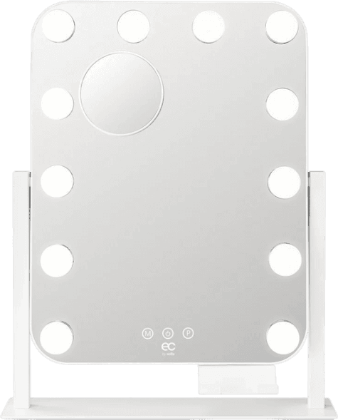 Wilfa EC Shine Sminkspegel Hollywood Design 12 LED Lampor 3 Ljusinställningar USB-C