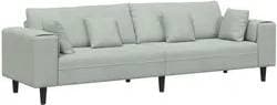 vidaXL Med Kudde Ljusgrå 250 x 77 x 76 Cm Soffa 76cm