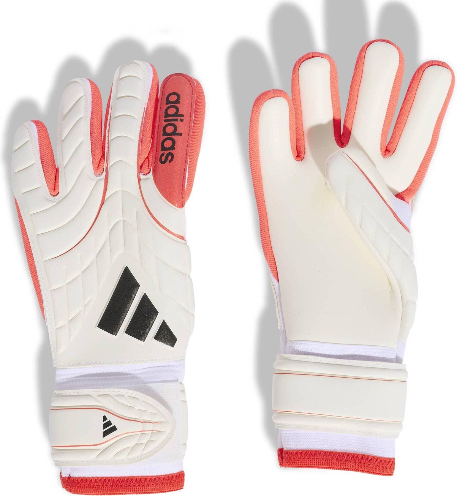 adidas Copa League Junior målvaktshandskar - Vit/Lucid Röd/Svart