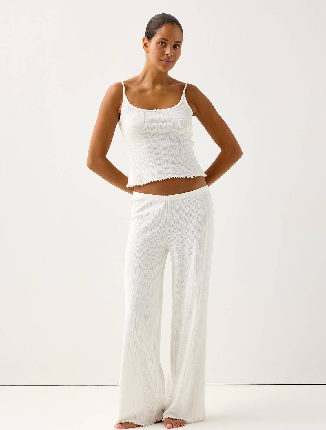 Lindex Vida Pyjamasbyxor I Pointelle