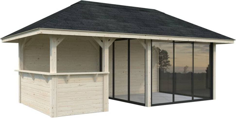 Palmako Paviljong Bianca Set 508 Slide 16.6m² Doppimpregnerad (Byggnadsarea )