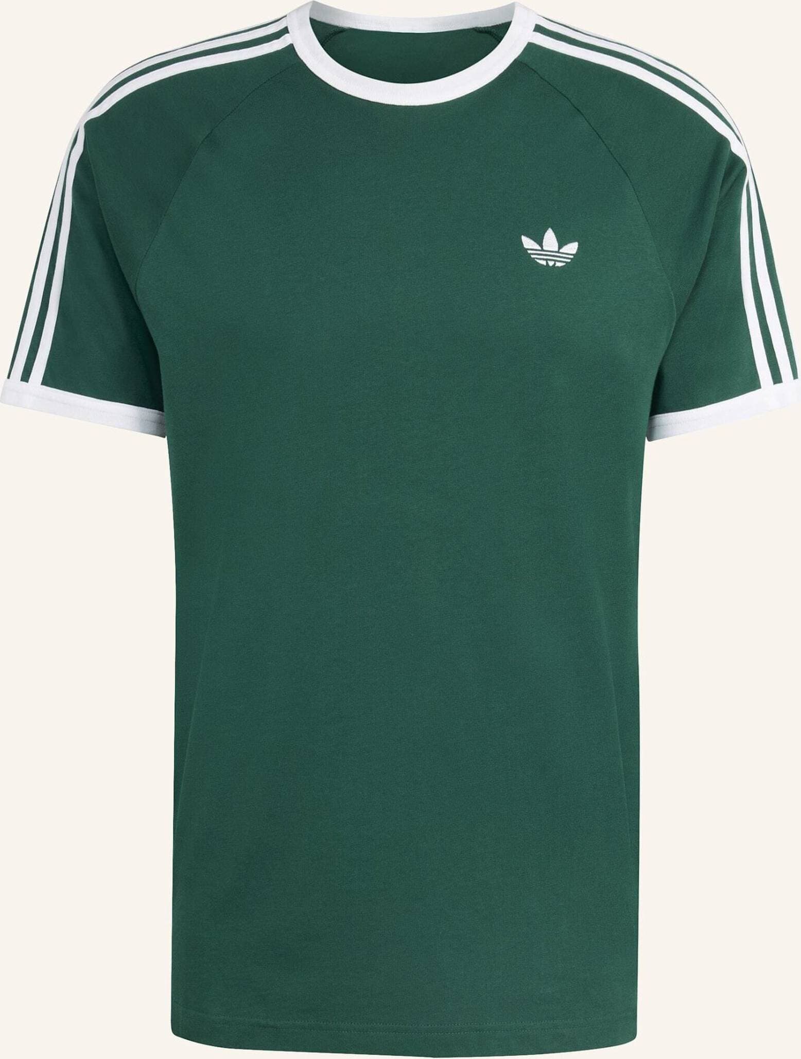 adidas Funktionstopp 3-Stripes T-Shirt - Mörkgrön/Vit