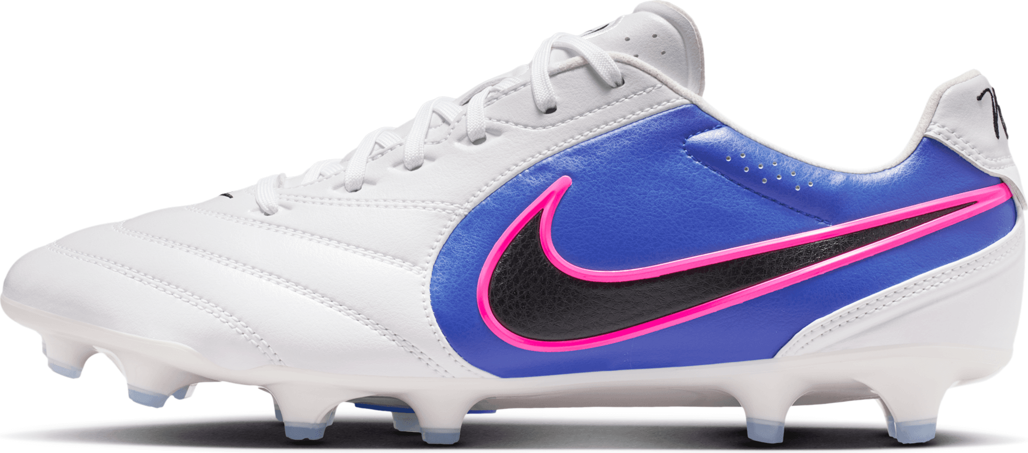 Nike Tiempo Ligera Pro FG Attack - Vit/Svart/Blå/Pink Blast/Gräs