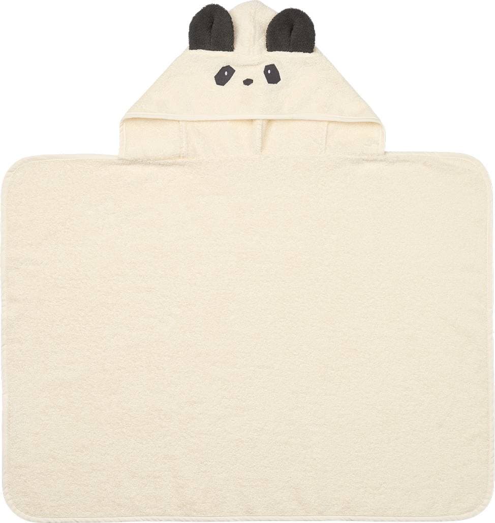 Liewood Vilas Panda Baby Badcape Creme Kräm