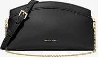 Michael Kors Athena Small Leather Convertible Clutch - Black