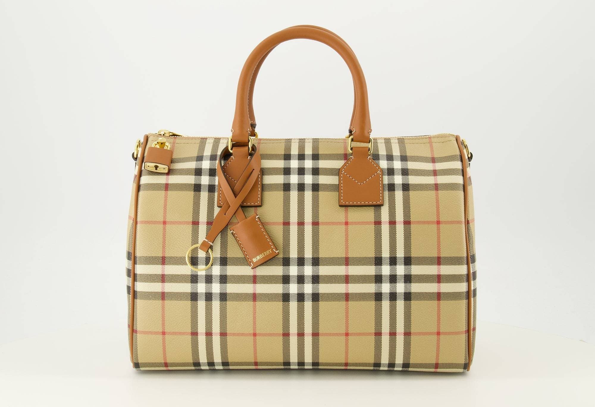 Burberry Bowling Bag Check Beige