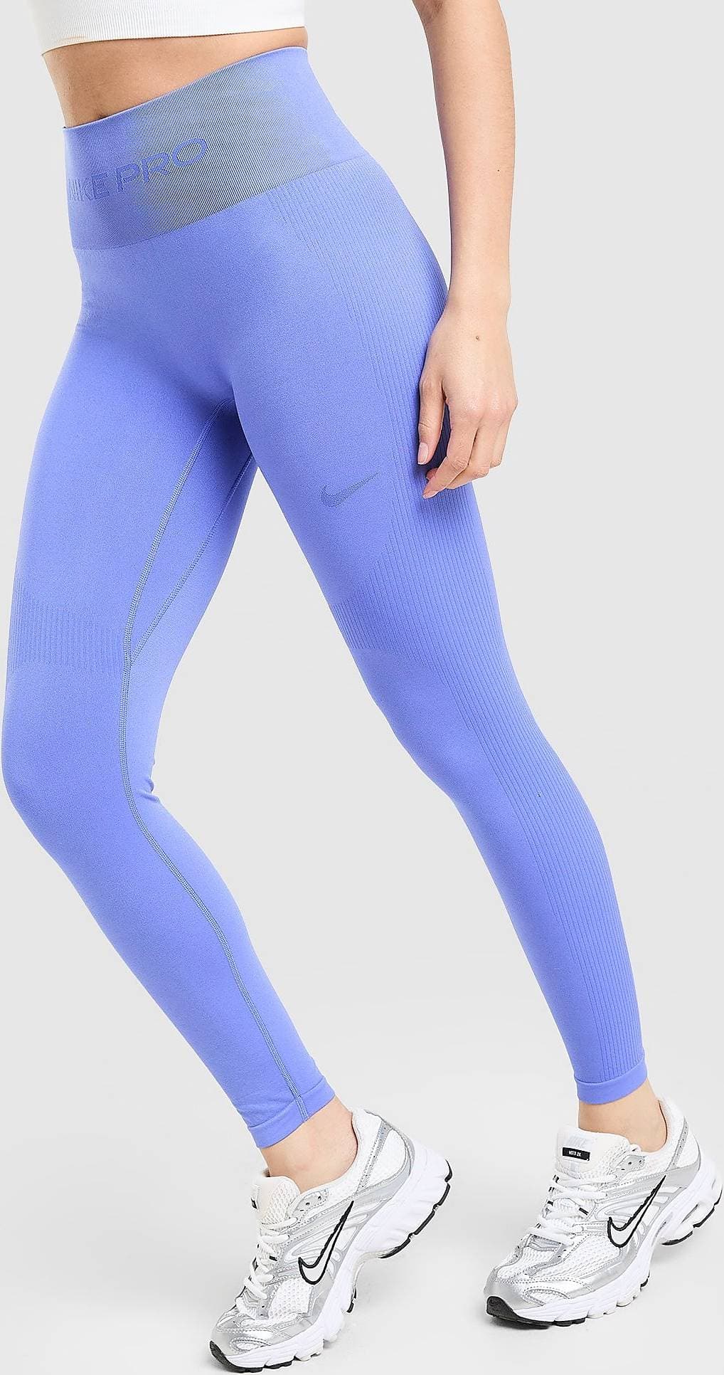 Nike Pro Seamless High-Waisted Leggings - Blue