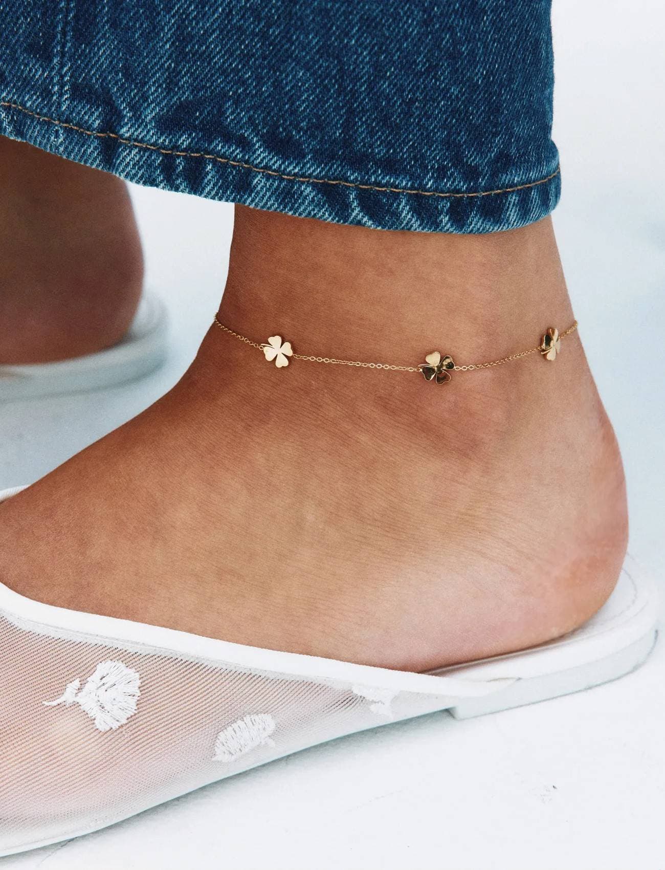 Edblad Lucky Mini Anklet Multi Gold Dam One MQ Marqet