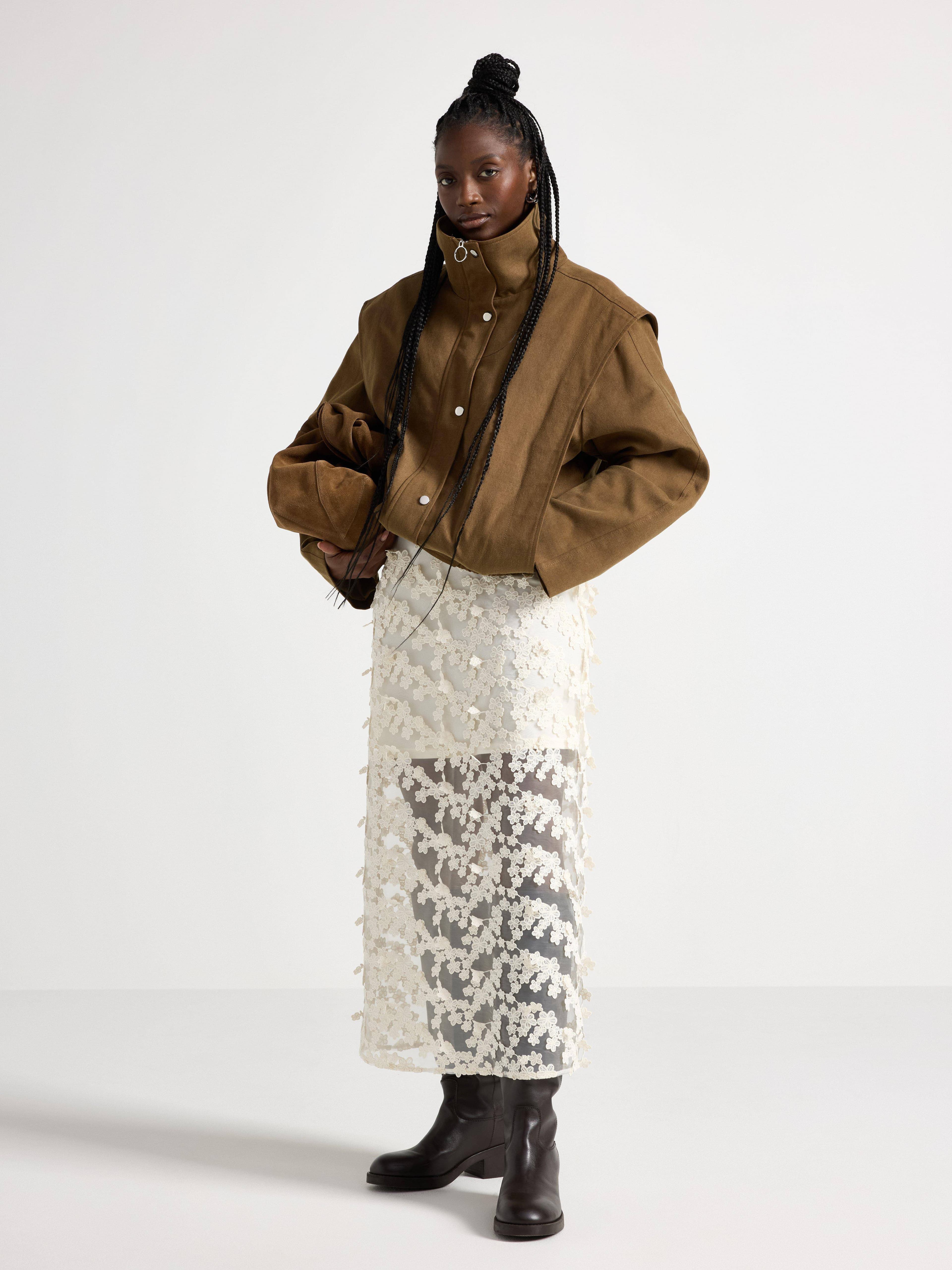 Lindex Midikjol Med Blommor