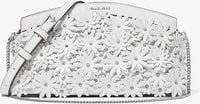 Michael Kors Athena Floral Appliqué Convertible Clutch - White