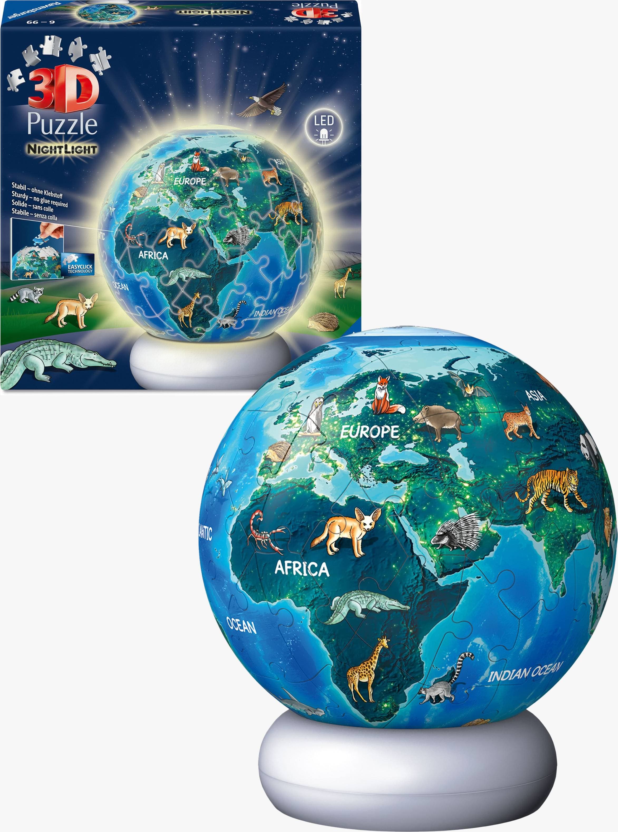 Ravensburger Pusselboll Nattlampa Jorden 72 Bitar