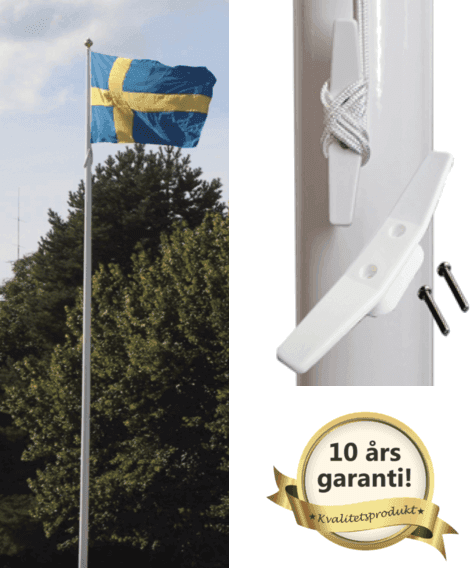 Adela Flaggstång Original 9 M Vit