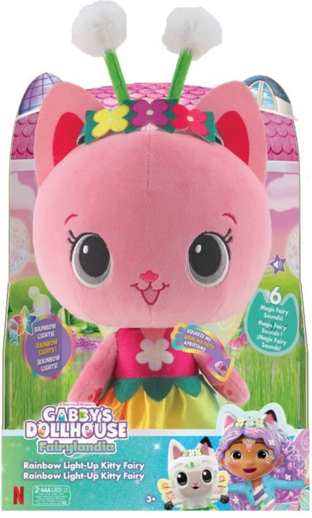 Gabby's Dollhouse Light Up Kitty Fairy Plush