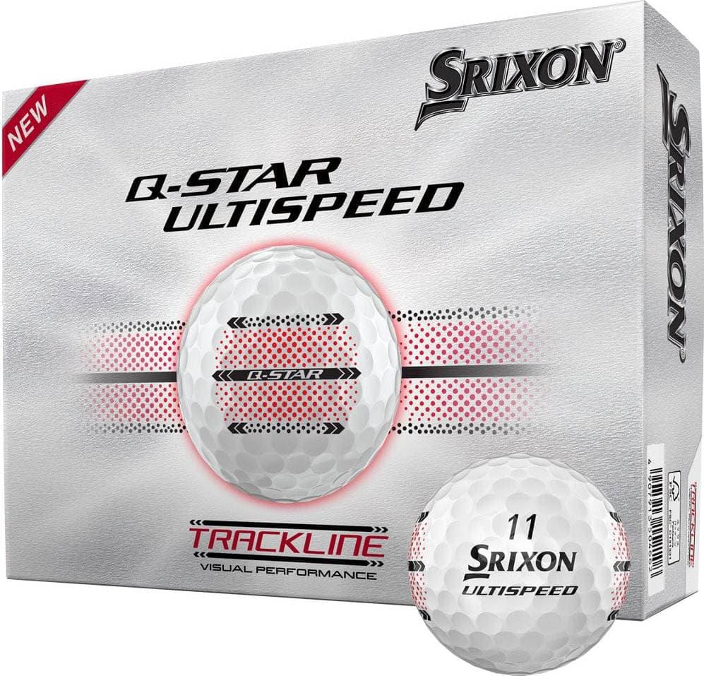 Srixon Q-Star Ultispeed Trackline Golfbollar 12-pack Vit