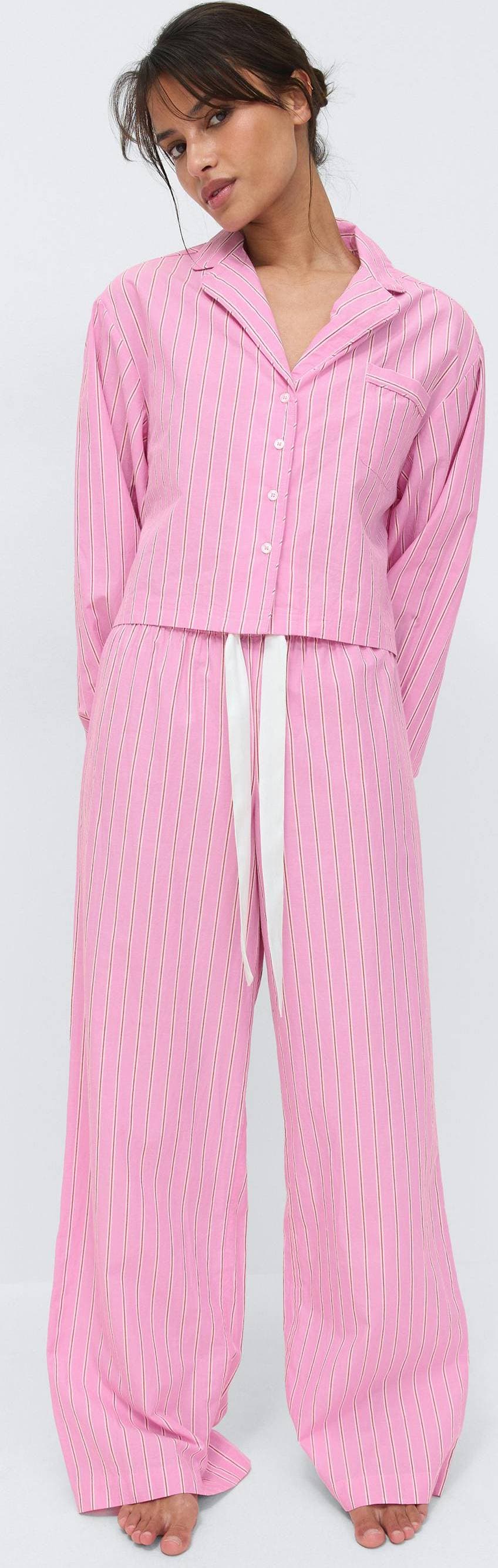 Gina Tricot Poplin Pyjamas Trousers - Pink