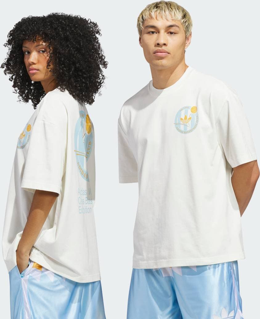 adidas Originals OG T-Shirt Med Emblemtryck - Vit/Blå