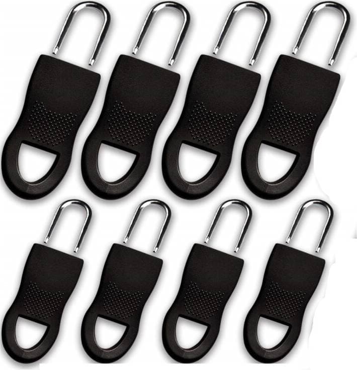 INF Dragtapp För Löpare Till Dragkedja 8-Pack Black