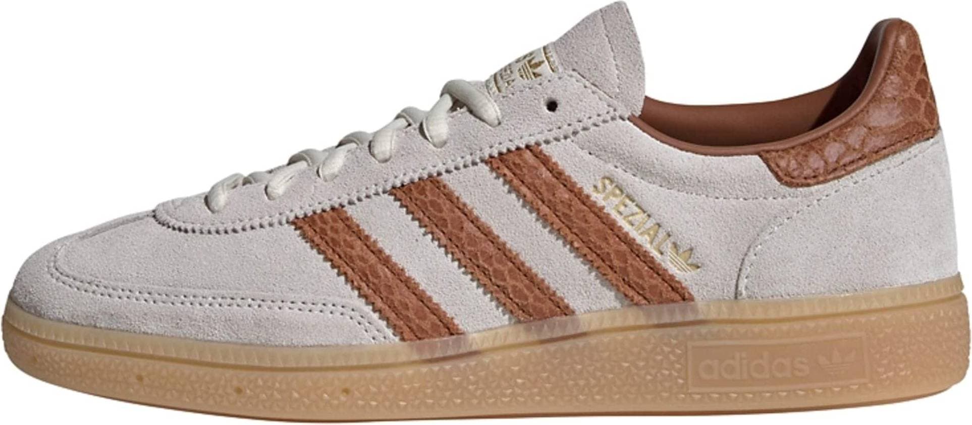 adidas Handball Spezial Skor Naturvita Sneakers Krokodilskinnsmönster Tre Ränder - Off White/Dusky Bronze/Gum