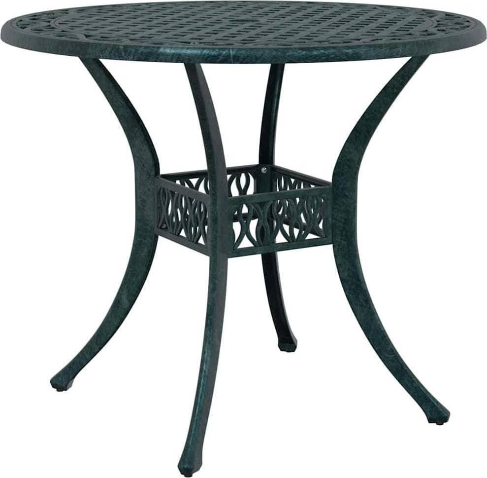 vidaXL Trädgårdsmöbelset 5 Delar Grön Aluminium Matgrupp