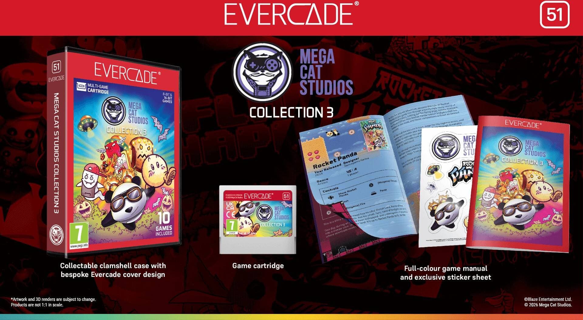 Mega Cat Studios Collection 3 Evercade Multi Game Cartridge