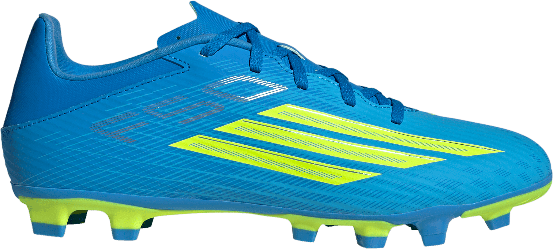 adidas F50 Club Firm Ground Multi Fotbollsskor - Lucid Ray Blue/Gul/Light Utility Aqua