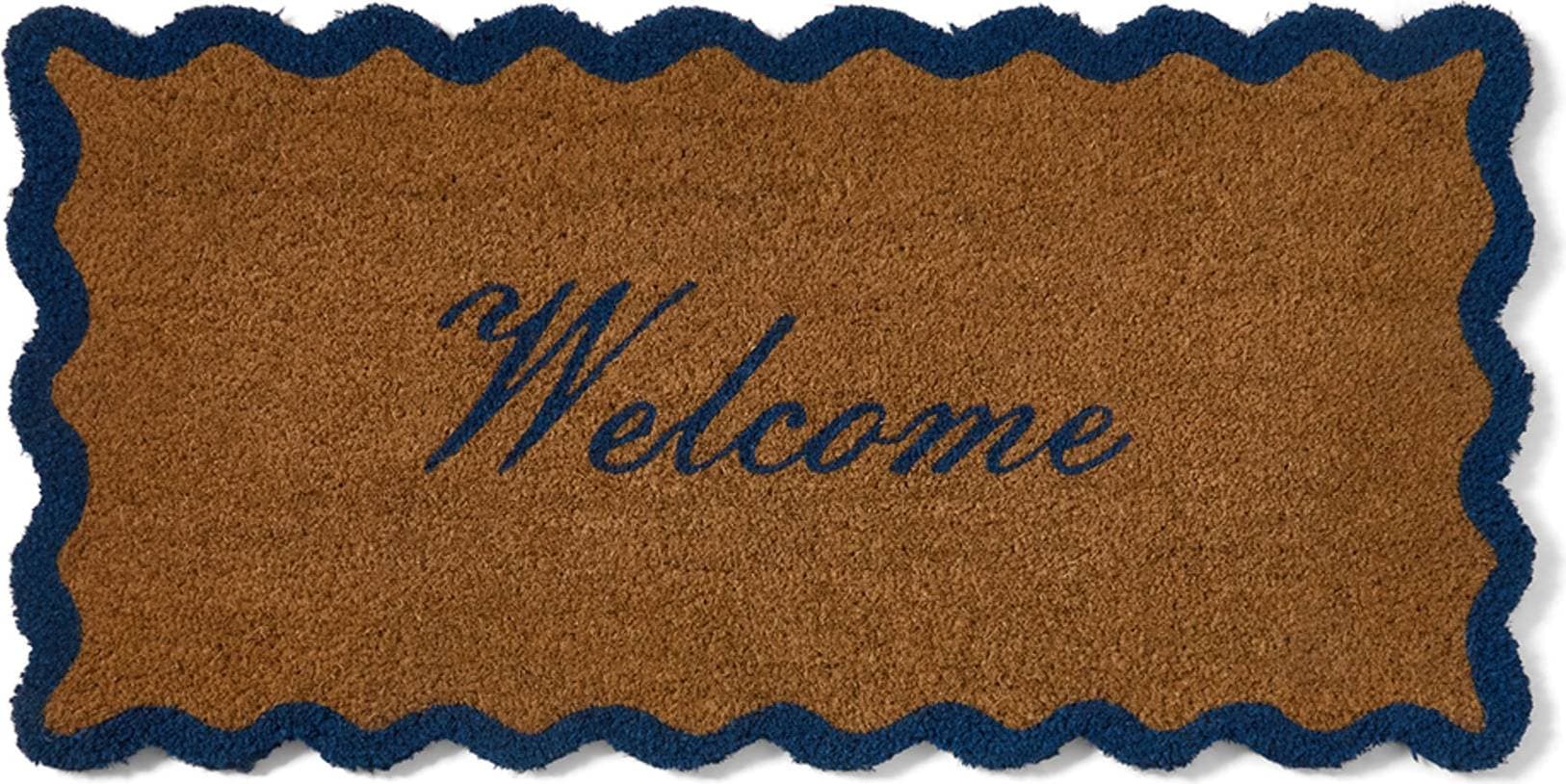 Lexington Welcome Dörrmatta Kokosfiber Natur Blå Natur