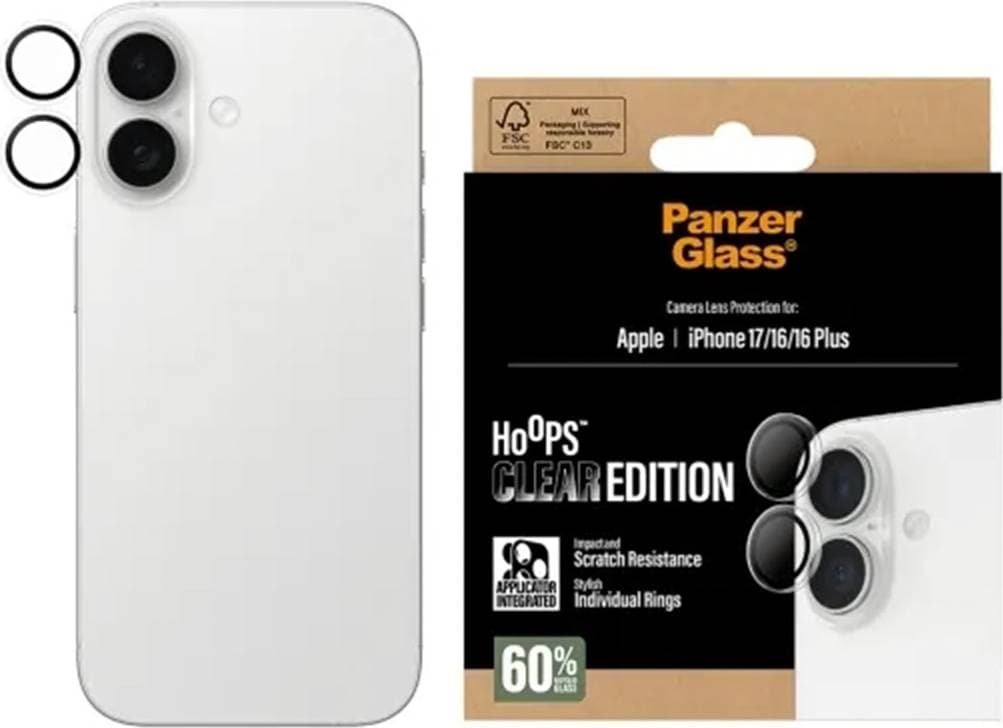 PanzerGlass Hoops Transparent Camera Lens Protector iPhone 17