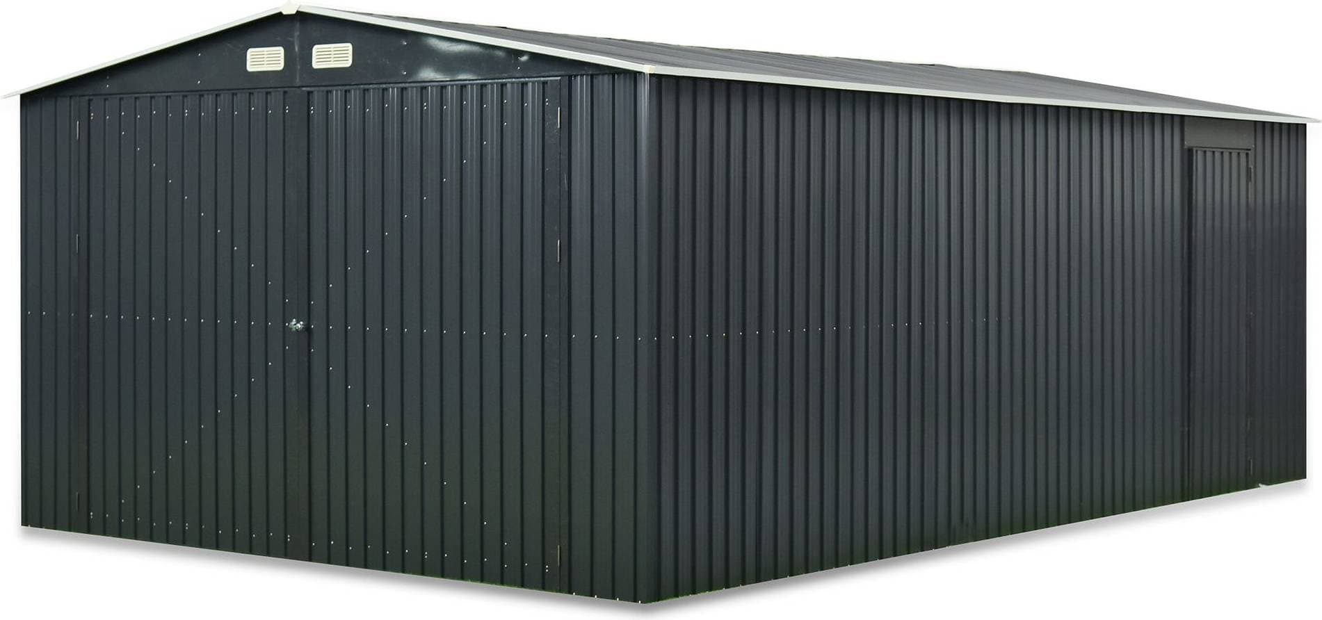Plåtgarage 23m² Dubbel Dörr Komplett Byggsats Premium (Byggnadsarea )