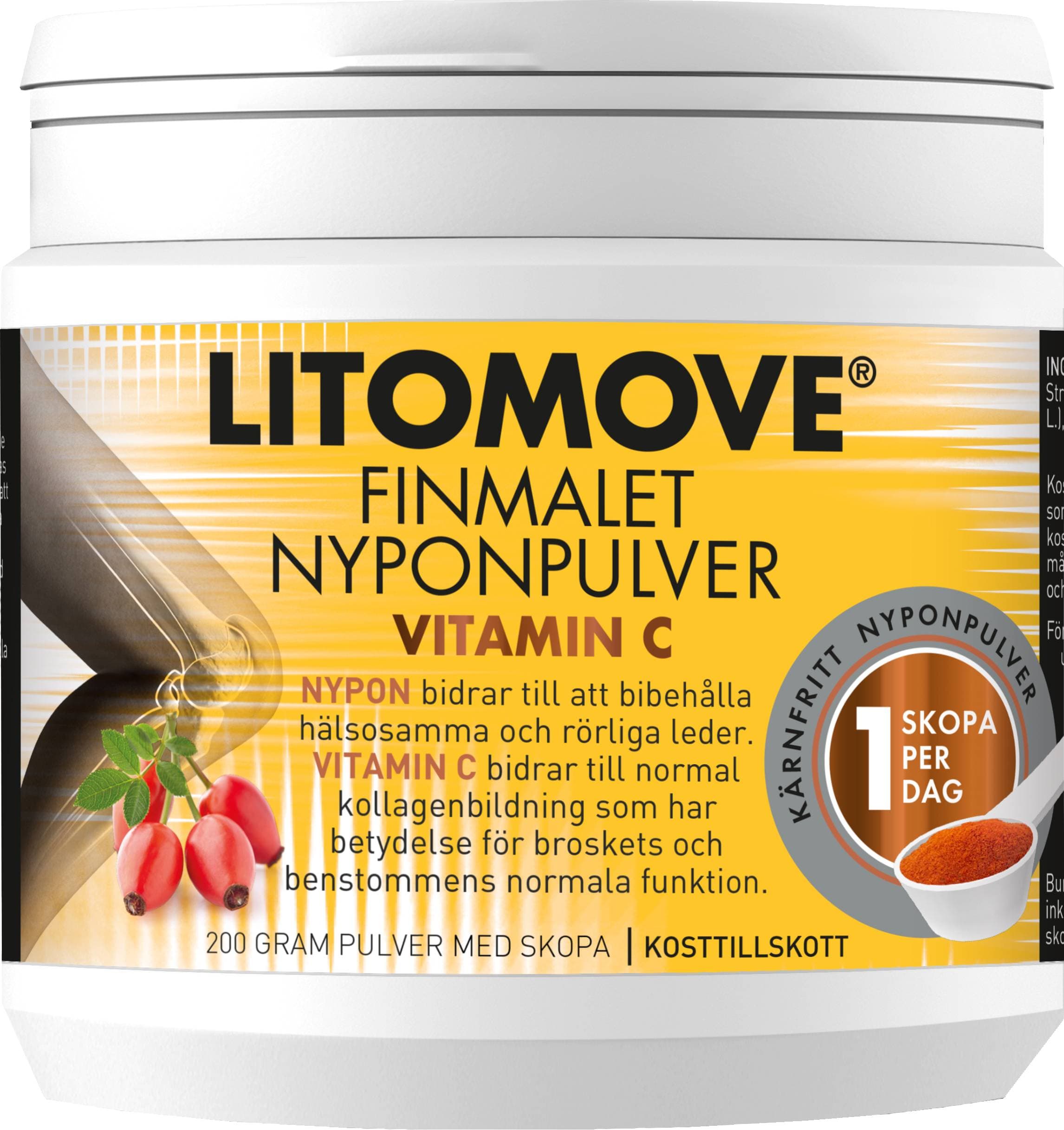 Litomove Nyponpulver Vitamin C 200g