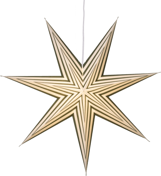 Star Trading Stripe Pappersstjärna Grön Vit Julstjärna 60cm